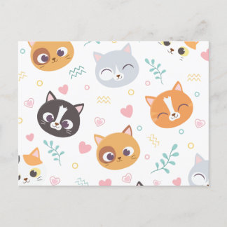 Postal Festiva Patrón de gato