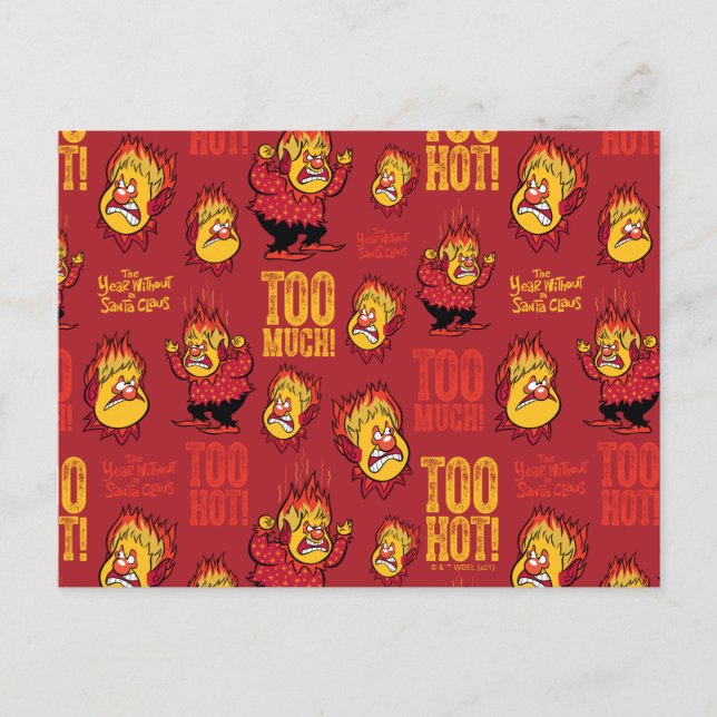 Postal Festiva Patrón de Heat Miser de EL AÑO SIN PAPÁ NOEL™ (Anverso)
