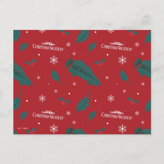 Postal Festiva Patrón de huelguista de vacaciones para navidades (Anverso)
