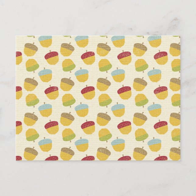 Postal Festiva Patrón de maíz de Acción de Gracias (Anverso)