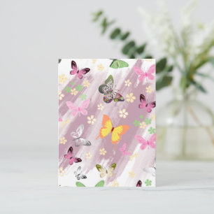 Postal Festiva Patrón de mariposa 7