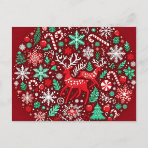 Postal Festiva patrón de navidades