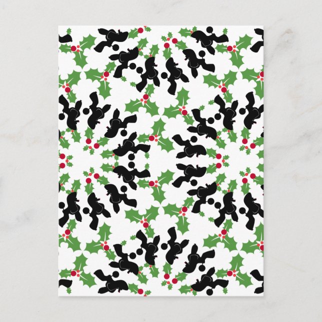 Postal Festiva Patrón de Navidades de canapé (Anverso)