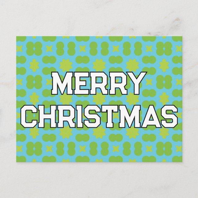 Postal Festiva Patrón de Navidades geométricos - Personalizado (Anverso)