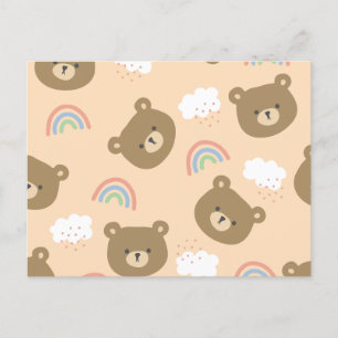 Postal Festiva Patrón de oso