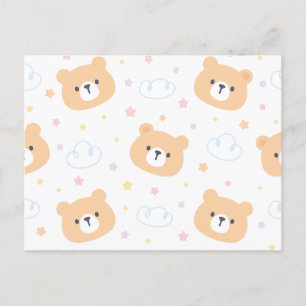 Postal Festiva Patrón de oso corto