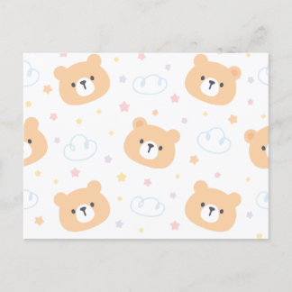 Postal Festiva Patrón de oso corto