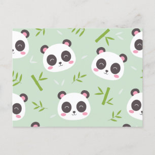Postal Festiva Patrón de panda de corte