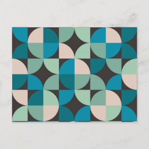 Postal Festiva Patrón de Retro Vintage 60