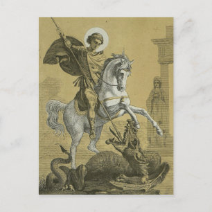 Postal Festiva Patrón de San Jorge de Inglaterra