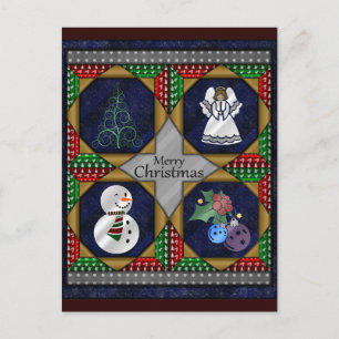 Postal Festiva Patrón de tejido de navidades
