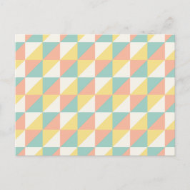 Postal Festiva Patrón de triángulo geométrico abstracto colorido