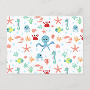 Postal Festiva Patrón del mundo marino