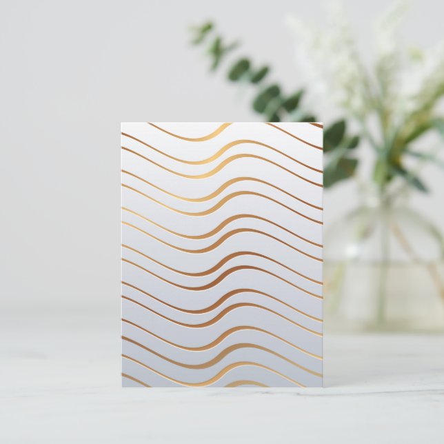 Postal Festiva Patrón dorado 3 (Anverso de pie)