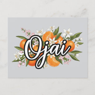 Postal Festiva Patrón floral de Ojai California