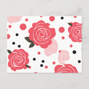 Postal Festiva Patrón rosa rosado