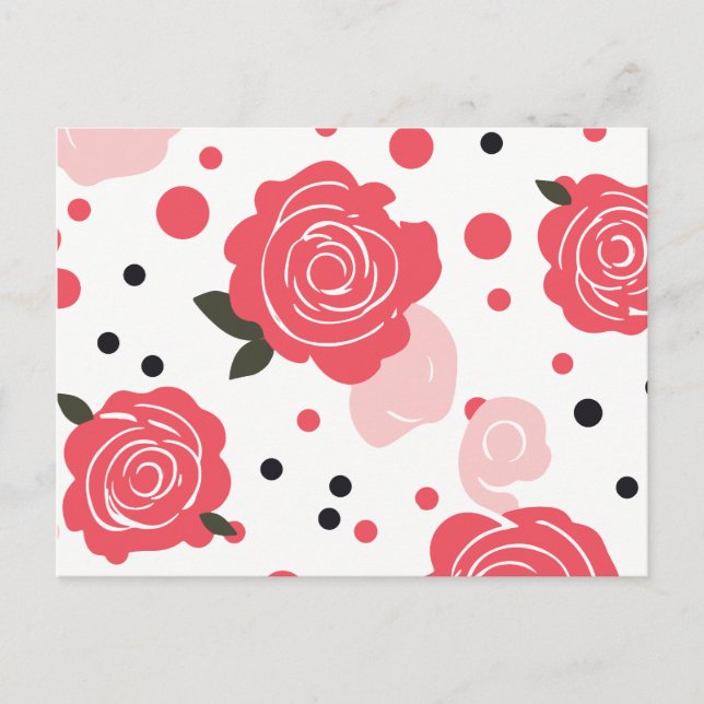 Postal Festiva Patrón rosa rosado (Anverso)