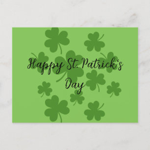 Postal Festiva Patrón Shamrock Clover de St Patrick   Añadir text