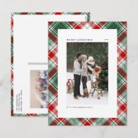 Patrón verde clásico de plaquetas Feliz foto navid