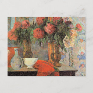 Postal Festiva Paull Gauguin, Bodegón con tazón blanco,