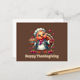 Postal Festiva Pavo de Acción de Gracias lindo personalizable