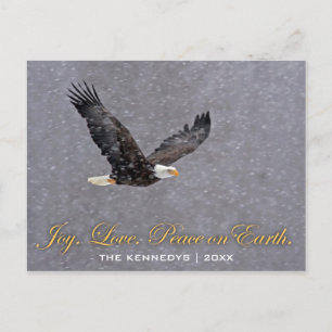 Postal Festiva Paz del amor de la alegría - vuelo del águila