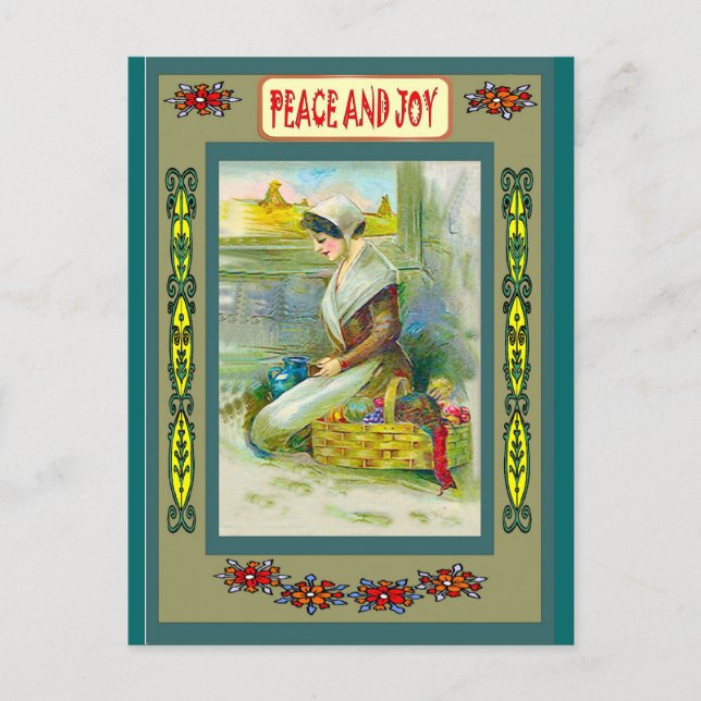 Postal Festiva Paz y alegría (Anverso)