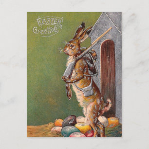 Postal Festiva PC Victoriano Easter Bunny Guard