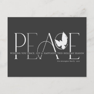 Postal Festiva Peace Dove Love Joy Black Holiday Postcard