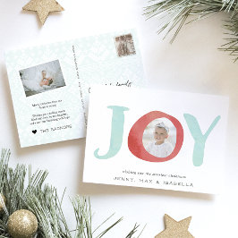 Postal Festiva Peekaboo Joy | Navidades de fotos de Cute Watercol