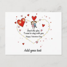 Pegado como pegamento san valentín
