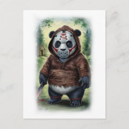 Postal Festiva Película de panda de terror de parodia sobre un fo