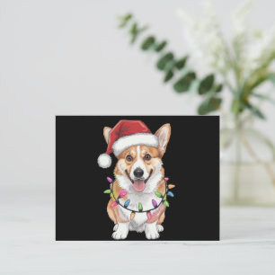 Postal Festiva Pembroke Welsh Corgi Santa Christmas Tree Lights