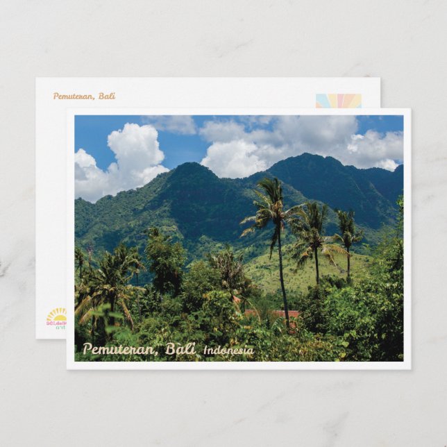 Postal Festiva Pemuteran Mountains Bali Indonesia Postcard (Anverso / Reverso)