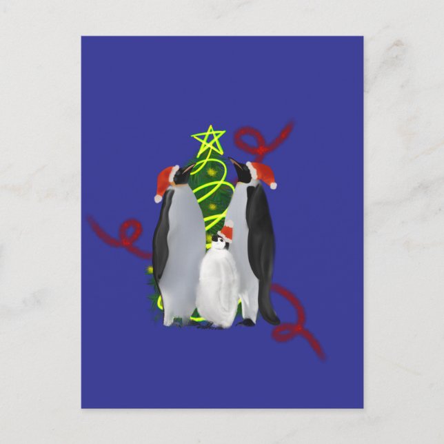 Postal Festiva Penguin Christmas (Anverso)