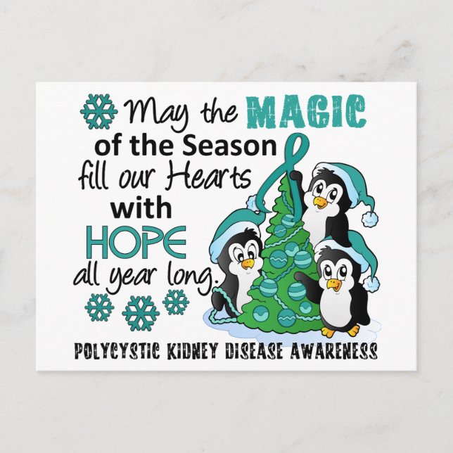 Postal Festiva Penguins PKD navidades (Anverso)