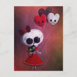 Postal Festiva Pequeña Srta. Death Valentine Girl