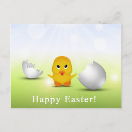 Postal Festiva Pequeño lindo feliz bebé de Pascua