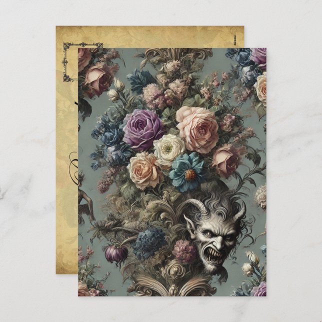 Postal Festiva Pequeños demonios se atreven a soñar - Victoria gó (Anverso / Reverso)