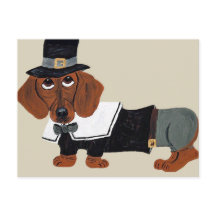 Peregrino de Acción de Gracias Dachshund