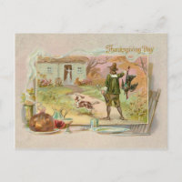 Peregrinos de época con cena de Acción de Gracias