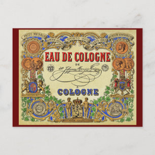 Postal Festiva Perfume romántico parisino 1868