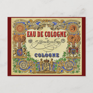 Postal Festiva Perfume romántico parisino 1868