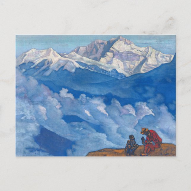 Postal Festiva Perla de la búsqueda por Nicholas Roerich (Anverso)