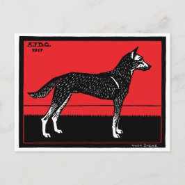 Postal Festiva Perro (1917) Julie de Graag