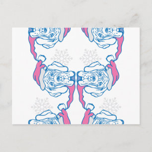 Postal Festiva Perro gracioso navidades