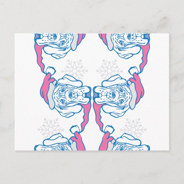 Postal Festiva Perro gracioso navidades (Anverso)