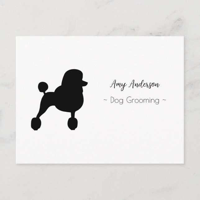 Postal Festiva Perro Grooming personalizado (Anverso)