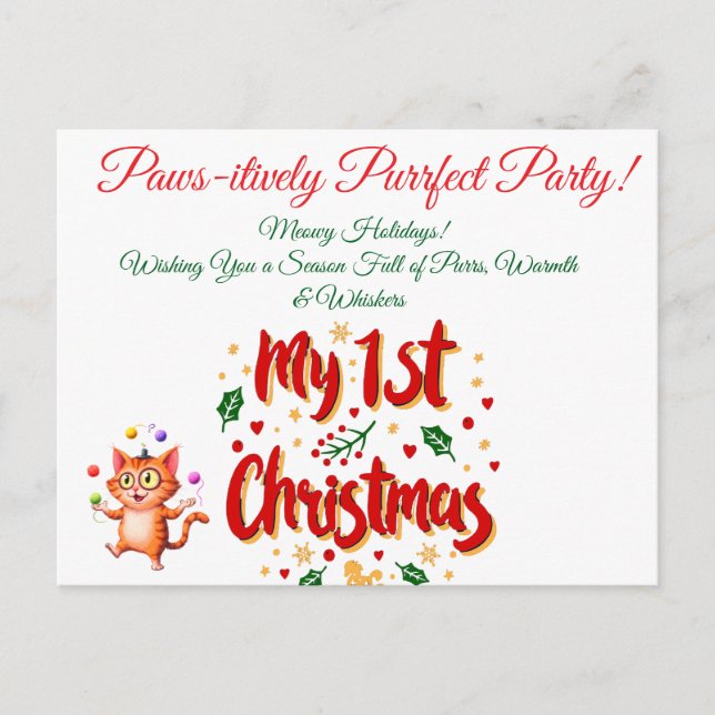 Postal Festiva Perseguir De Manera Prudente A Los Primeros Navida (Anverso)