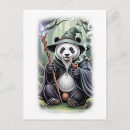 Postal Festiva Personaje de mago de película de fantasía en blanc
